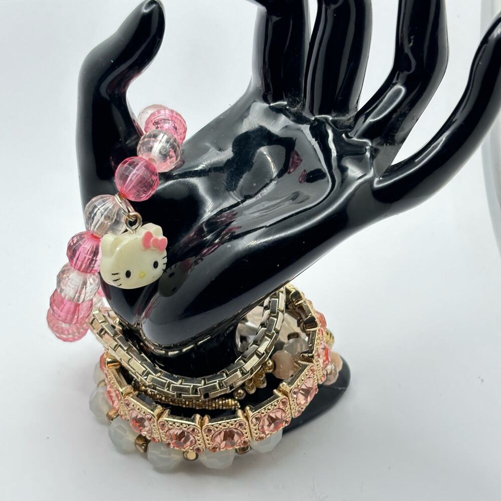 Pink & Silver Hello Kitty Bracelet Bundle